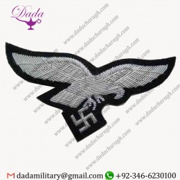 HERMAN GORING DIVISION OFFICERS BREAST EAGLE EMBROIDERY BADGE