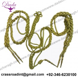 Army Aiguillette cord Military Collectables Gold Aiguilette Ceremonial miniature Parade Bag