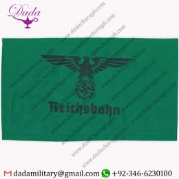 REICHSBAHN ARMBAND GREEN WWII GERMAN