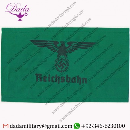 REICHSBAHN ARMBAND GREEN WWII GERMAN