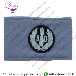 BOMB DISPOSAL (BD) - ARMLET - EXPLOSIVE ORDINANCE DISPOSAL - ROYAL LOGISTIC CORPS (RLC) BADGE - BRITISH ARMY