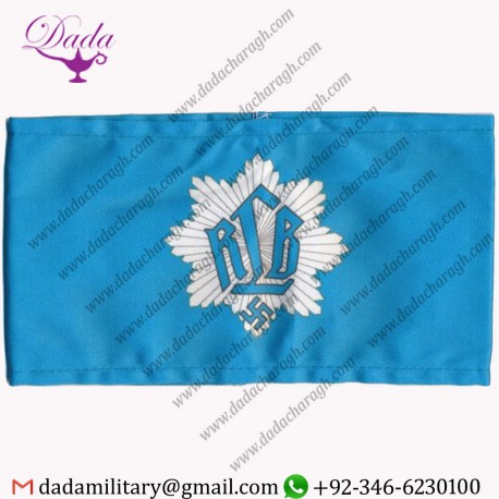 WWII GERMAN RLB ARMBAND REICHSLUFTSCHUTZBUND UNIQUE LIGHT BLUE
