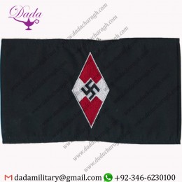 HITLER YOUTH HITLERJUGEND WWII GERMAN ARMBAND BLACK