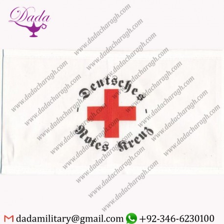 WWII GERMAN DRK DEUTSCHES ROTES KREUZ PRINTED ARMBAND