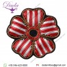 Floral Pins Hand-Embroidered Red Flower Corsage Brooches Lapel Badges Suit Party Wedding Jewelry Accessories