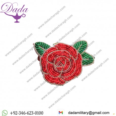 Bullion wire brooch suppliers pin hand embroidery brooch badges Bullion wire fashion jacket Indian China embroidered patches 