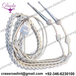 British Army Shoulder Aiguillette Silver Wire Army Aiguillette Silver Wire Cord