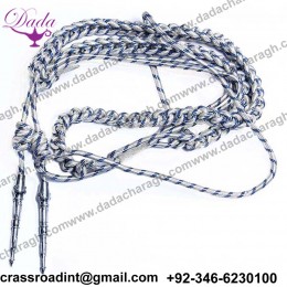 General Dress Aiguillette Military army airforce navy officer uniform ceremonial blue and silver aiguillette